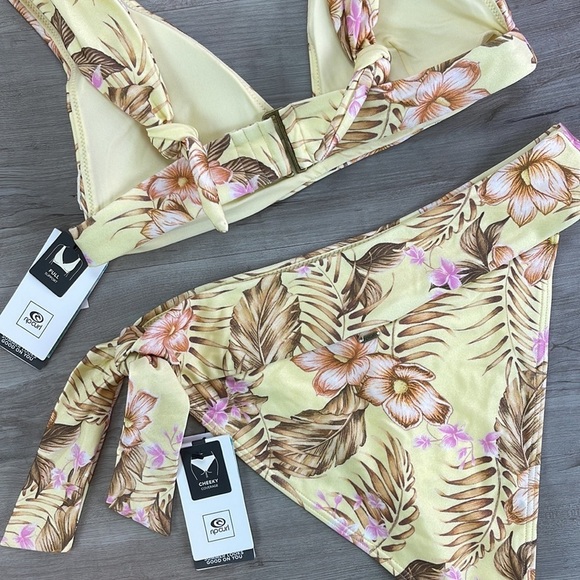 ☀️RIP CURL☀️ PLAYABELLA DEEP V PLAYABELLA HIGHWAIST CHEEKY BIKINI SET - Picture 12 of 17
